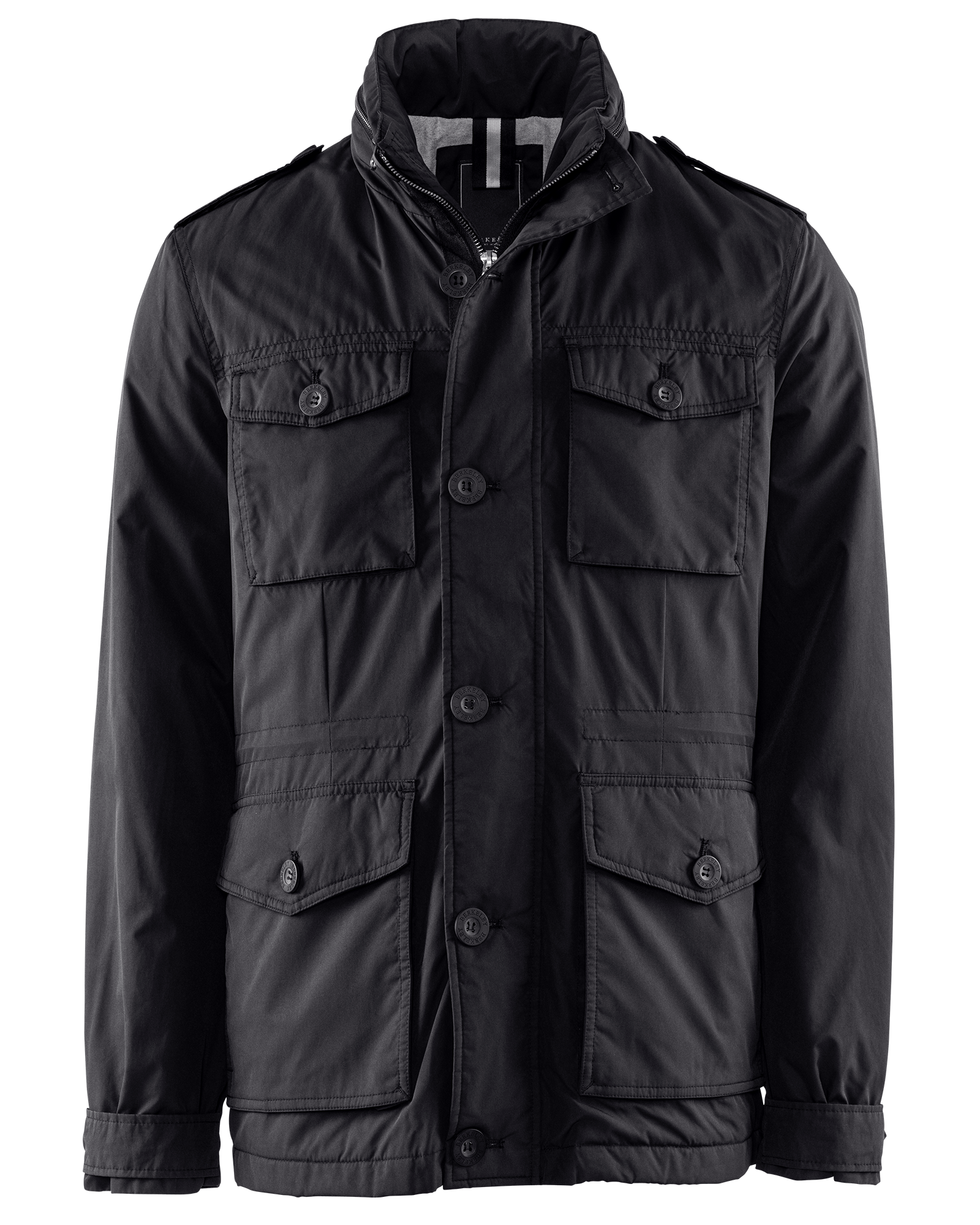 Black field jacket top